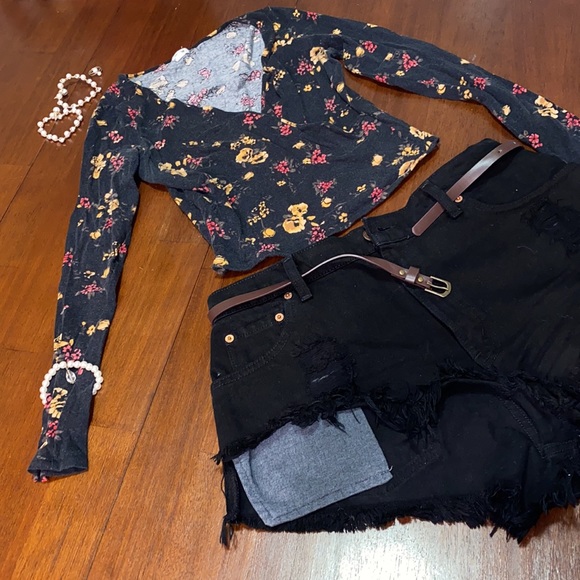 Garage floral long sleeves top - Picture 4 of 13